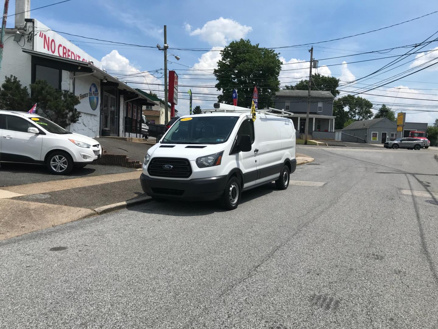 2015 White /Gray Ford Transit 150 (1FTNE1YM1FK) with an 3.7 V6 engine, Automatic transmission, located at 577 Chester Pike, Prospect Park, PA, 19076, (610) 237-1015, 39.886154, -75.302338 - Photo#1